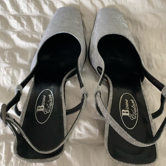 Browns couture silver women’s sling backs size 8.5 - Picture 4 of 14